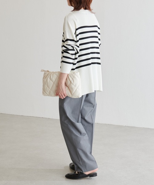 PAPILLONNER（パピヨネ）の「2WAY/ショルダー/キルティングクラッチバッグ/PAPILLONNER/パピヨネ（クラッチバッグ・レディース・アイボリー/ミント・FREE）」の4枚目の写真