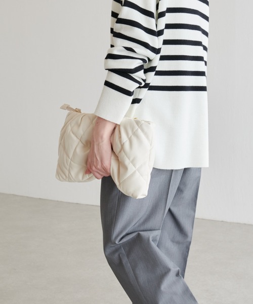 PAPILLONNER（パピヨネ）の「2WAY/ショルダー/キルティングクラッチバッグ/PAPILLONNER/パピヨネ（クラッチバッグ・レディース・アイボリー/ミント・FREE）」の7枚目の写真