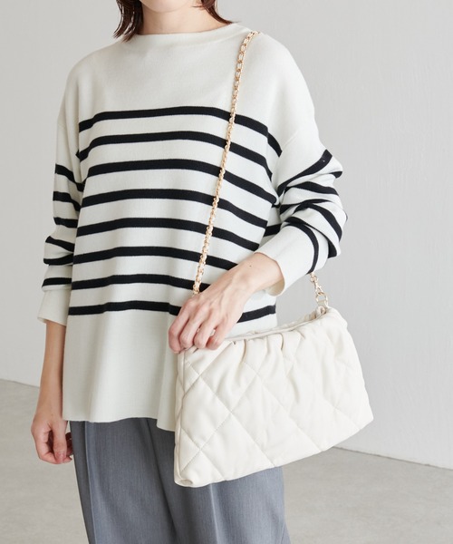 PAPILLONNER（パピヨネ）の「2WAY/ショルダー/キルティングクラッチバッグ/PAPILLONNER/パピヨネ（クラッチバッグ・レディース・アイボリー/ミント・FREE）」の10枚目の写真