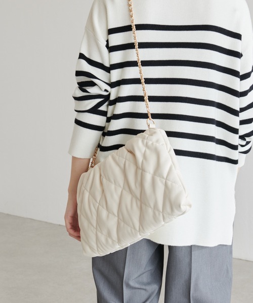 PAPILLONNER（パピヨネ）の「2WAY/ショルダー/キルティングクラッチバッグ/PAPILLONNER/パピヨネ（クラッチバッグ・レディース・アイボリー/ミント・FREE）」の11枚目の写真