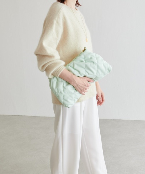 PAPILLONNER（パピヨネ）の「2WAY/ショルダー/キルティングクラッチバッグ/PAPILLONNER/パピヨネ（クラッチバッグ・レディース・アイボリー/ミント・FREE）」の17枚目の写真