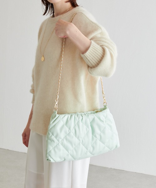 PAPILLONNER（パピヨネ）の「2WAY/ショルダー/キルティングクラッチバッグ/PAPILLONNER/パピヨネ（クラッチバッグ・レディース・アイボリー/ミント・FREE）」の22枚目の写真