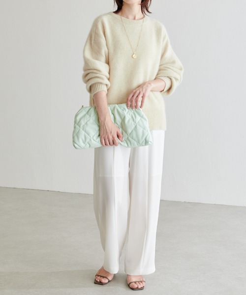 PAPILLONNER（パピヨネ）の「2WAY/ショルダー/キルティングクラッチバッグ/PAPILLONNER/パピヨネ（クラッチバッグ・レディース・アイボリー/ミント・FREE）」の12枚目の写真