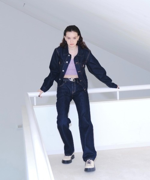 WHO'S WHO gallery（フーズフーギャラリー）の「SATURN RETURN ローライズデニム（デニムパンツ・レディース・ブラック/ネイビー/ブルー・FREE）」の9枚目の写真