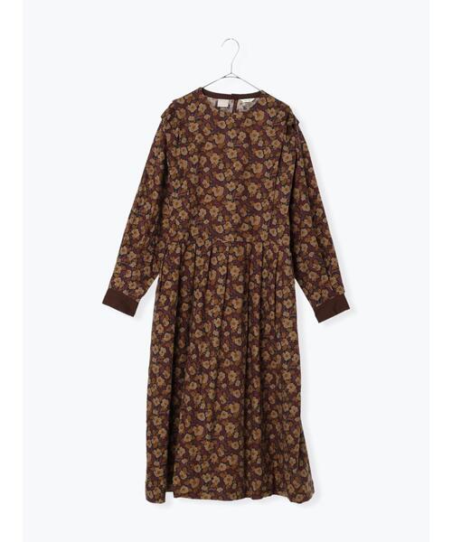 TSUHARU by Samansa Mos2（ツハルバイサマンサモスモス）の「花柄後ろリボンワンピース（ワンピース・レディース・ブラック/ブルー/ボルドー・ﾌﾘ-）」の4枚目の写真