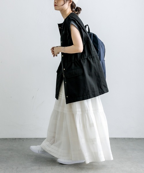 PUAL CE CIN（ピュアルセシン）の「ミリタリーベスト／ジレ（ミリタリージャケット・レディース・カーキ/ベージュ/ブラック・FREE）」の19枚目の写真