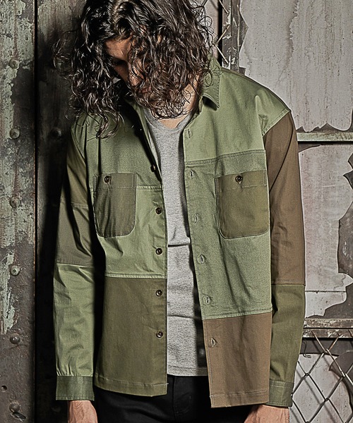 RATTLE TRAP(ラトルトラップ)の「クレイジーパターンシャツブルゾン(シャツ/ブラウス・メンズ・グレー/カーキ・LL/M/L)」の3枚目の写真