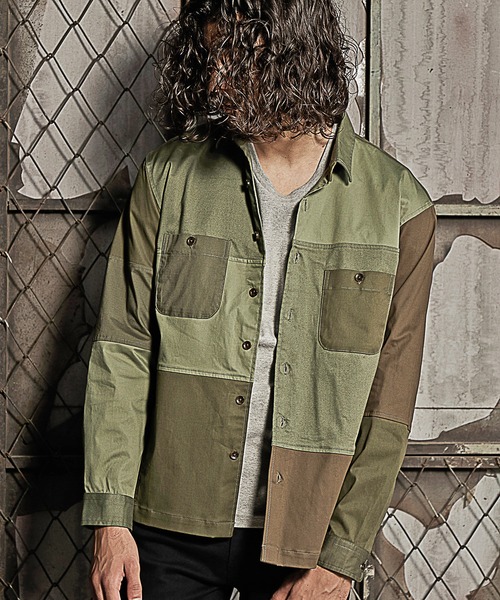 RATTLE TRAP(ラトルトラップ)の「クレイジーパターンシャツブルゾン(シャツ/ブラウス・メンズ・グレー/カーキ・LL/M/L)」の6枚目の写真