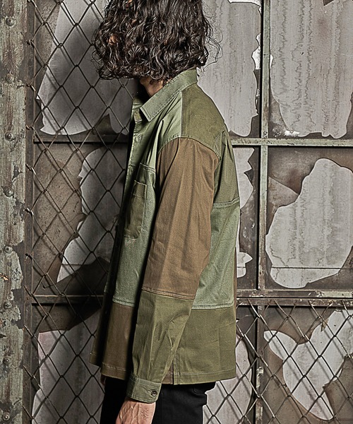 RATTLE TRAP(ラトルトラップ)の「クレイジーパターンシャツブルゾン(シャツ/ブラウス・メンズ・グレー/カーキ・LL/M/L)」の22枚目の写真