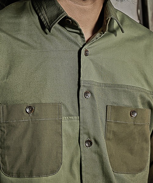 RATTLE TRAP(ラトルトラップ)の「クレイジーパターンシャツブルゾン(シャツ/ブラウス・メンズ・グレー/カーキ・LL/M/L)」の15枚目の写真