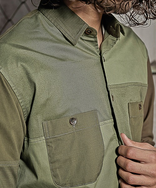 RATTLE TRAP(ラトルトラップ)の「クレイジーパターンシャツブルゾン(シャツ/ブラウス・メンズ・グレー/カーキ・LL/M/L)」の17枚目の写真