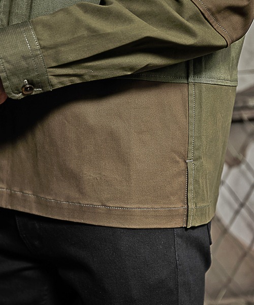 RATTLE TRAP(ラトルトラップ)の「クレイジーパターンシャツブルゾン(シャツ/ブラウス・メンズ・グレー/カーキ・LL/M/L)」の4枚目の写真