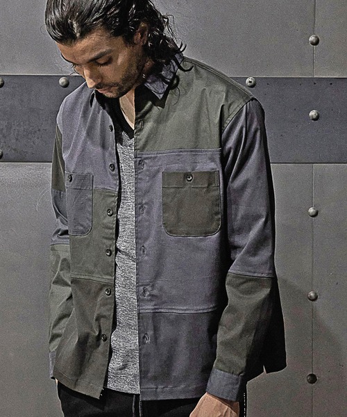 RATTLE TRAP(ラトルトラップ)の「クレイジーパターンシャツブルゾン(シャツ/ブラウス・メンズ・グレー/カーキ・LL/M/L)」の18枚目の写真