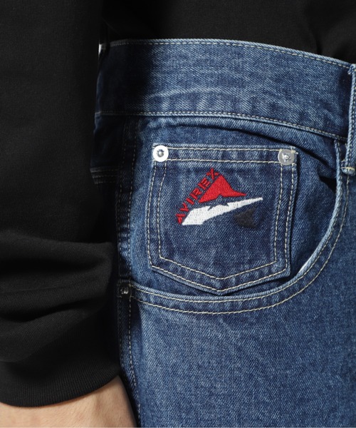 AVIREX(アヴィレックス)の「バーシティー ペインター パンツ / VARSITY PAINTER PANTS(デニムパンツ・メンズ・ホワイト/その他4/その他6・M/L/2XL/XL)」の22枚目の写真