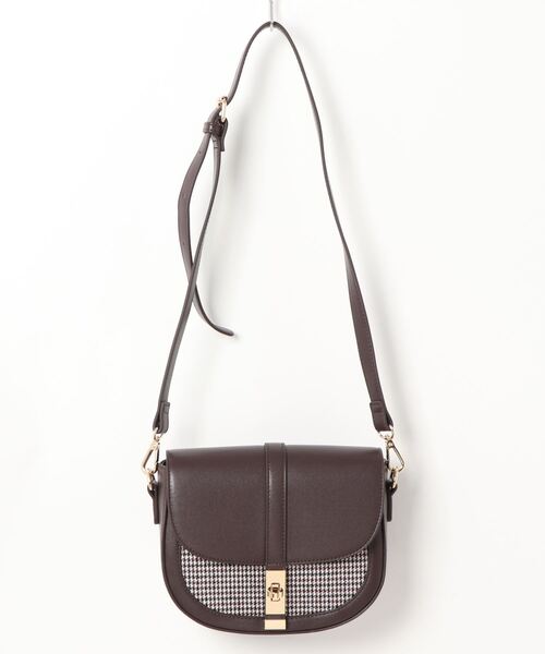 EDIT COLOGNE（エディットコロン）の「ガンクラブチェックミニショルダーバッグ（ショルダーバッグ・レディース・ブラウン/ブラック・ﾌﾘ-）」の2枚目の写真