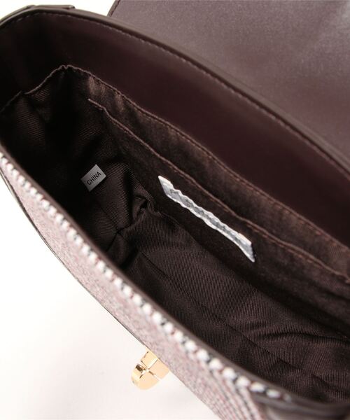 EDIT COLOGNE（エディットコロン）の「ガンクラブチェックミニショルダーバッグ（ショルダーバッグ・レディース・ブラウン/ブラック・ﾌﾘ-）」の6枚目の写真