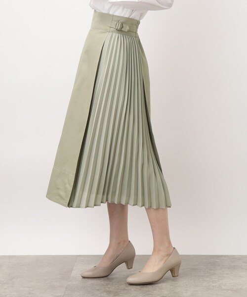 grove（グローブ）の「グローブ人気のスカート！デニムサイドプリーツスカート（スカート・レディース・ネイビー/アイボリー/カーキ/ブラック/カーキ系6・01/02/03/04/05）」の20枚目の写真