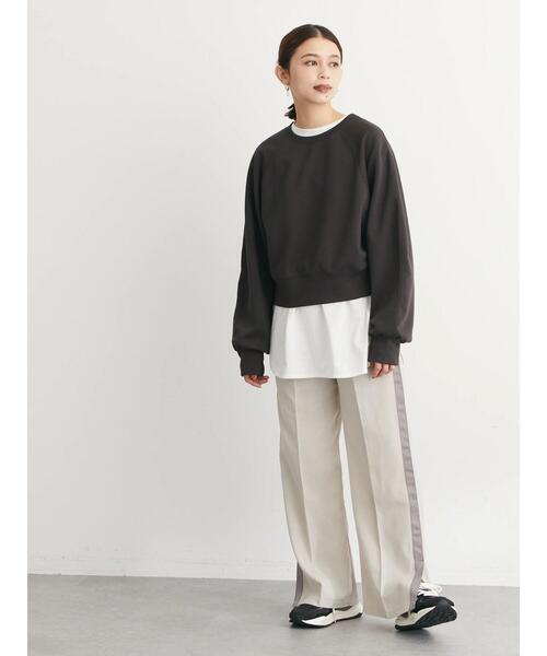 Green　Parks（グリーンパークス）の「・novem 9 ダンボールプルオーバー（スウェット・レディース・アイボリー/ブラック/ピンク/チャコールグレー・FREE）」の11枚目の写真