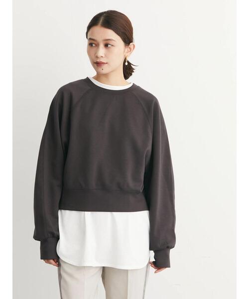 Green　Parks（グリーンパークス）の「・novem 9 ダンボールプルオーバー（スウェット・レディース・アイボリー/ブラック/ピンク/チャコールグレー・FREE）」の13枚目の写真