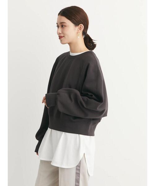 Green　Parks（グリーンパークス）の「・novem 9 ダンボールプルオーバー（スウェット・レディース・アイボリー/ブラック/ピンク/チャコールグレー・FREE）」の14枚目の写真