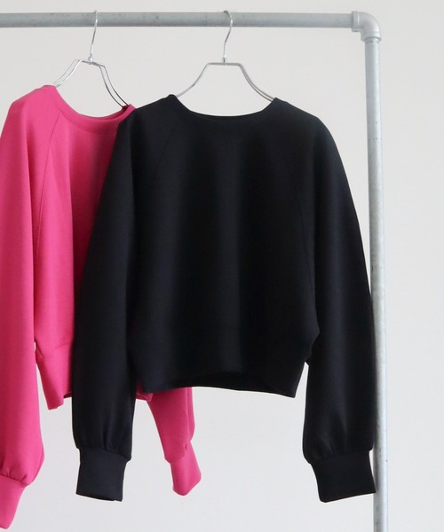 Green　Parks（グリーンパークス）の「・novem 9 ダンボールプルオーバー（スウェット・レディース・アイボリー/ブラック/ピンク/チャコールグレー・FREE）」の3枚目の写真