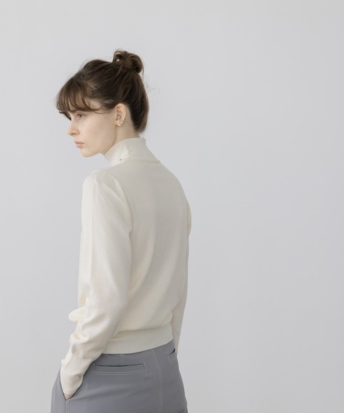 EKCOOKIES（イーケークッキーズ）の「【 EKCOOKIES 】シンプルベーシックハイネックニットトップス（ニット/セーター・レディース・ホワイト/ブラック/グリーン・S/M/L）」の17枚目の写真