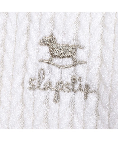 SLAP SLIP BABY(スラップスリップベビー)の「SLAPSLIPBABY/手袋パッチケーブル編み裏ボアベストベビー(70~80cm)(ベスト・キッズ・ピンク/オフホワイト・ONESIZE)」の8枚目の写真