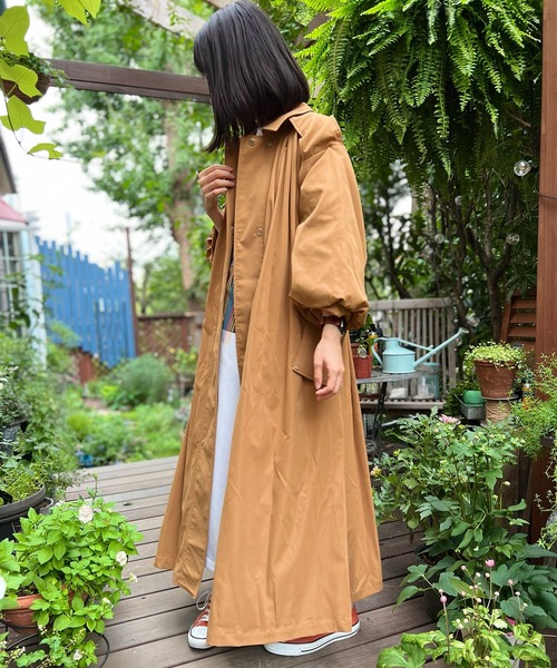 AVIE（アビィ）の「【AVIE×LUCA】ボリュームスリーブコートドレス（ステンカラーコート・レディース・キャメル・38）」の21枚目の写真