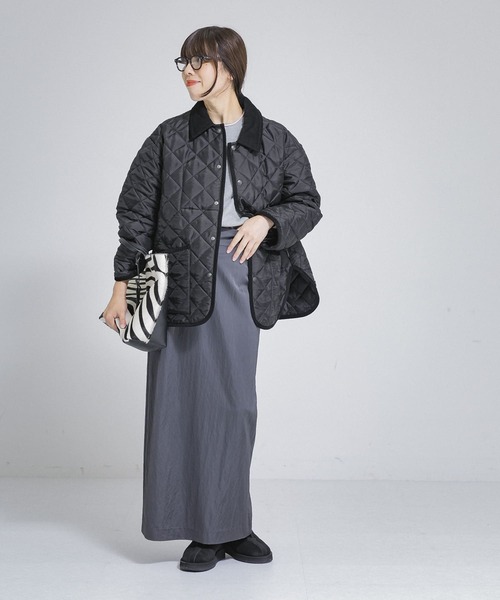 Traditional Weatherwear（トラディショナルウェザーウェア）の「『25周年別注』Traditional Weatherwear×UR　キルティングハーフコート（ダウンジャケット/コート・レディース・ブラック/アイボリー・34）」の16枚目の写真