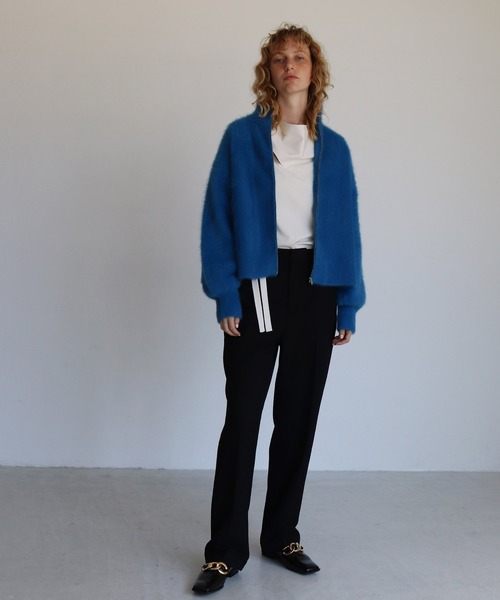 DRESSLAVE（ドレスレイブ）の「fox cashmere shot zip cardigan