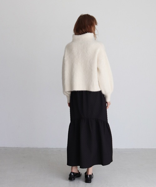 DRESSLAVE（ドレスレイブ）の「fox cashmere shot zip cardigan