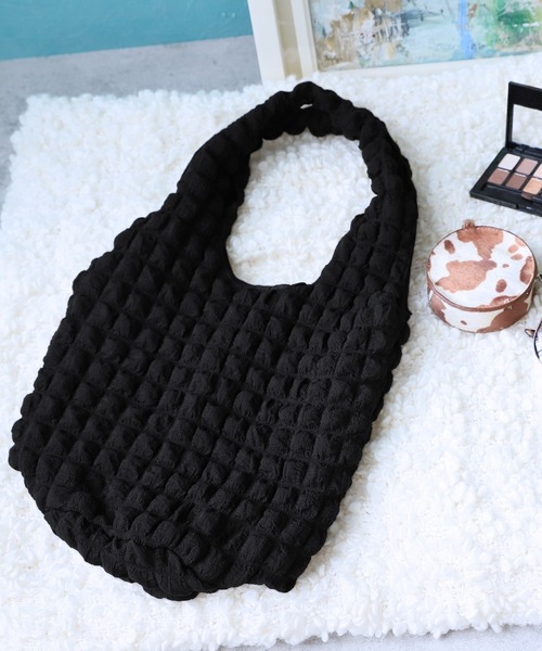 reca（レカ）の「ポコポコワッフルトートバッグ（トートバッグ・レディース・アイボリー/ブラック/グリーン系その他・FREE）」の13枚目の写真