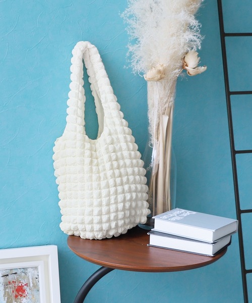 reca（レカ）の「ポコポコワッフルトートバッグ（トートバッグ・レディース・アイボリー/ブラック/グリーン系その他・FREE）」の7枚目の写真