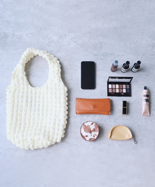 reca（レカ）の「ポコポコワッフルトートバッグ（トートバッグ・レディース・アイボリー/ブラック/グリーン系その他・FREE）」の8枚目の写真