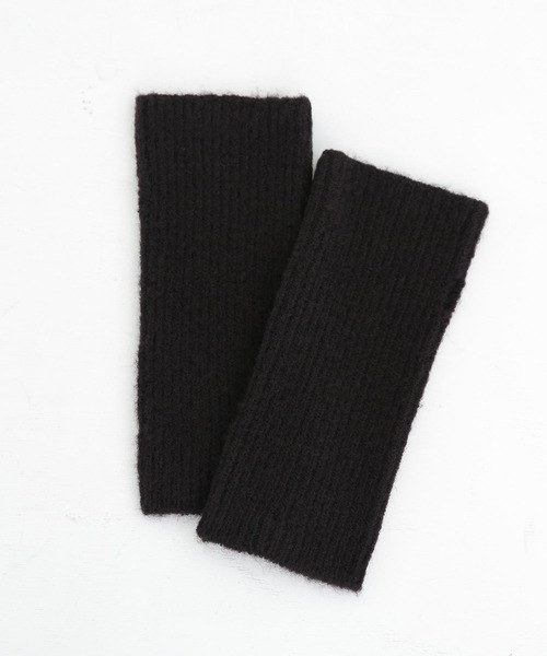 osharewalker（オシャレウォーカー）の「『シンプルニットハンドウォーマー』（手袋・レディース・ブラック/グレー/アイボリー・FREE）」の2枚目の写真