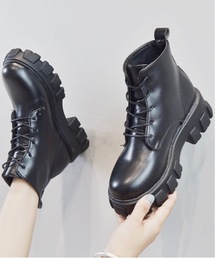 【OKUOKU　0909】レースアップ　ショート　ブーツ　oku-shoes-122-23