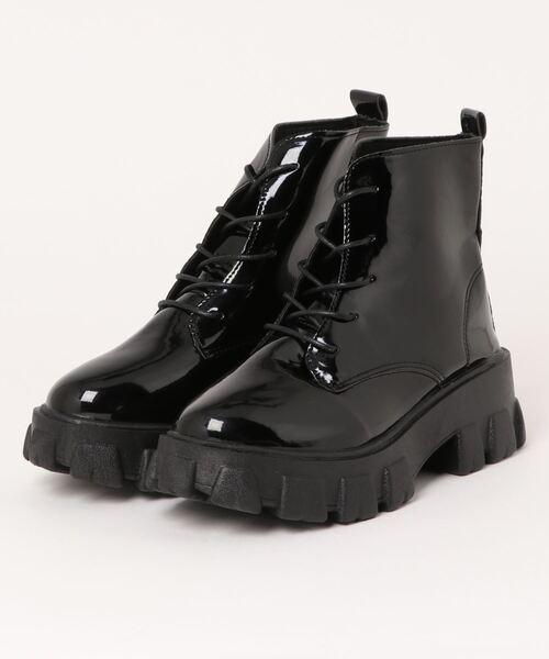 Burner（バーナー）の「【OKUOKU　0909】レースアップ　ショート　ブーツ　oku-shoes-122-23（ブーツ・レディース・ブラック系その他/ブラック・40/36/38/37/39）」の6枚目の写真