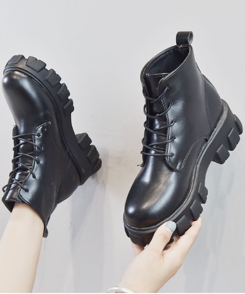 Burner（バーナー）の「【OKUOKU　0909】レースアップ　ショート　ブーツ　oku-shoes-122-23（ブーツ・レディース・ブラック系その他/ブラック・40/36/38/37/39）」の9枚目の写真