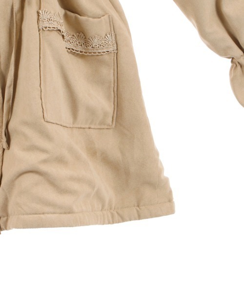 axes femme（アクシーズファム）の「フード付ミドル丈モッズコート（モッズコート・レディース・ブラック/ベージュ/カーキ・MEDIUM/LARGE）」の10枚目の写真