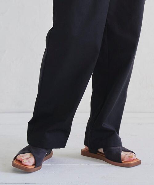 coen(コーエン)の「スクエアトゥクロスブーツサンダル(サンダル・レディース・ベージュ/ダークグレー/オレンジ系その他・S/M/L/XL)」の9枚目の写真