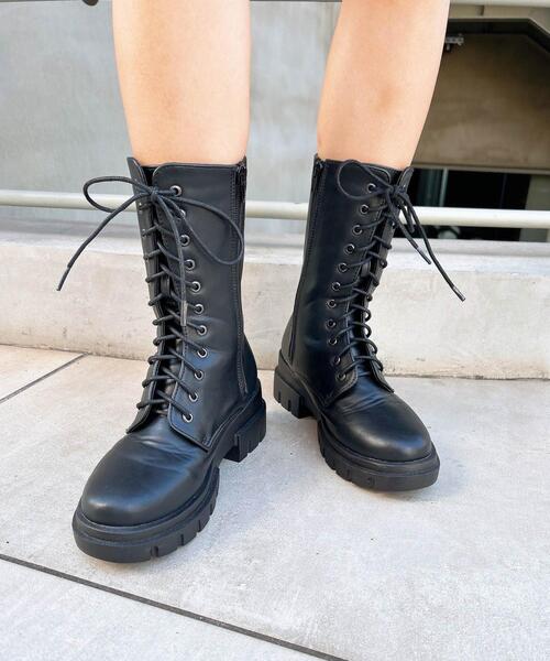 INGNI（イング）の「タンクソールレースUPブーツ（ブーツ・レディース・ブラック・L/M）」の11枚目の写真