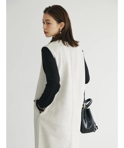 Green　Parks（グリーンパークス）の「圧縮ポンチジャンパースカート（ジャンパースカート・レディース・グレー系その他2/アイボリー/グレー系その他・FREE）」の19枚目の写真