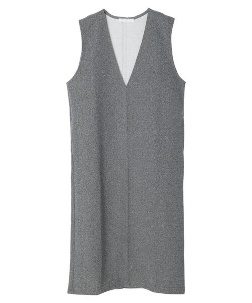 Green　Parks（グリーンパークス）の「圧縮ポンチジャンパースカート（ジャンパースカート・レディース・グレー系その他2/アイボリー/グレー系その他・FREE）」の7枚目の写真