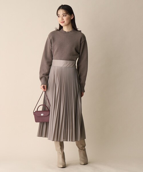 OPAQUE.CLIP（オペークドットクリップ）の「◆チュールドッキングニットワンピース（ワンピース・レディース・チャコールグレー/ブラック/サックスブルー・36/38）」の2枚目の写真