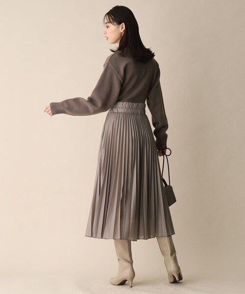 OPAQUE.CLIP（オペークドットクリップ）の「◆チュールドッキングニットワンピース（ワンピース・レディース・チャコールグレー/ブラック/サックスブルー・36/38）」の10枚目の写真