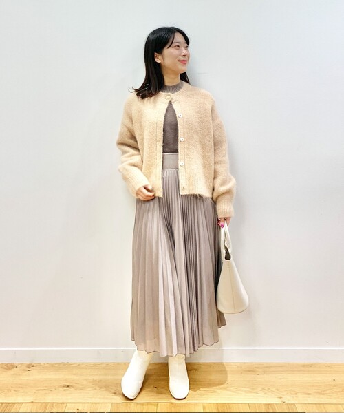 OPAQUE.CLIP（オペークドットクリップ）の「◆チュールドッキングニットワンピース（ワンピース・レディース・チャコールグレー/ブラック/サックスブルー・36/38）」の11枚目の写真