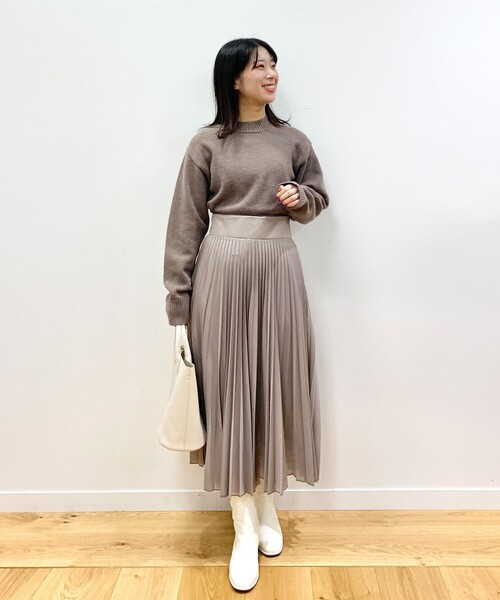 OPAQUE.CLIP（オペークドットクリップ）の「◆チュールドッキングニットワンピース（ワンピース・レディース・チャコールグレー/ブラック/サックスブルー・36/38）」の12枚目の写真