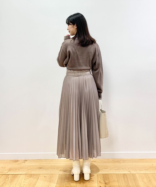 OPAQUE.CLIP（オペークドットクリップ）の「◆チュールドッキングニットワンピース（ワンピース・レディース・チャコールグレー/ブラック/サックスブルー・36/38）」の14枚目の写真