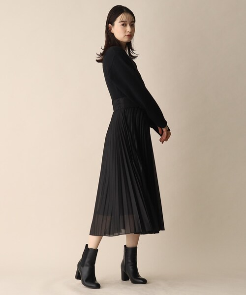 OPAQUE.CLIP（オペークドットクリップ）の「◆チュールドッキングニットワンピース（ワンピース・レディース・チャコールグレー/ブラック/サックスブルー・36/38）」の18枚目の写真