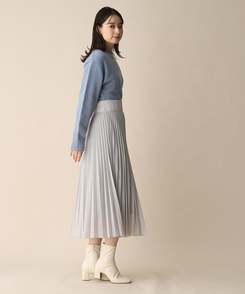 OPAQUE.CLIP（オペークドットクリップ）の「◆チュールドッキングニットワンピース（ワンピース・レディース・チャコールグレー/ブラック/サックスブルー・36/38）」の22枚目の写真